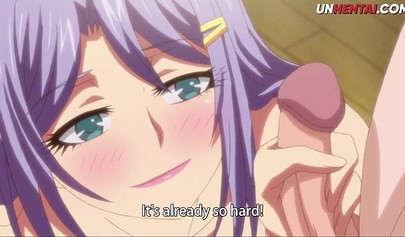 Huge boobed Hentai vixen rides her soaking wet cunt on a hard prick