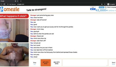 Busty Omegle teen Rachel makes a black dude masturbate while touching herself