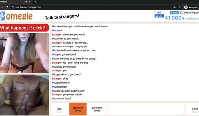 Busty Omegle teen Rachel makes a black dude masturbate while touching herself