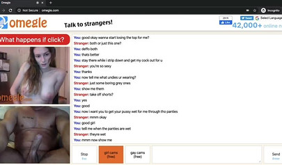 Busty Omegle teen Rachel makes a black dude masturbate while touching herself