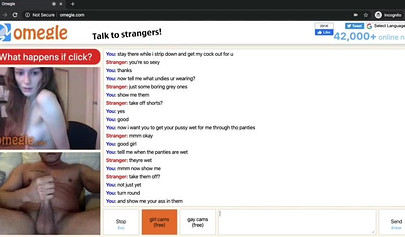 Busty Omegle teen Rachel makes a black dude masturbate while touching herself