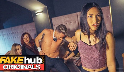 Asian hottie May Thai gets fucked & facialed by a male stripper