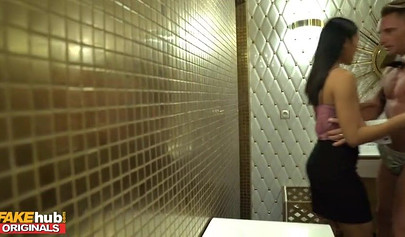 Asian hottie May Thai gets fucked & facialed by a male stripper