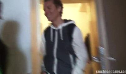 Slutty Czech teens Emylia Argan & Lucianna Karel get gangbanged & creampied