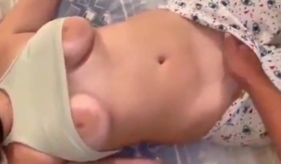 Sleepy teen with massive natural tits fucked in POV