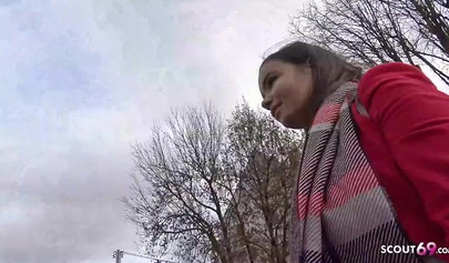 Big boobed teen in lingerie Sofie gets screwed by a German scout