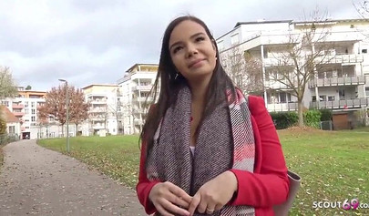 Big boobed teen in lingerie Sofie gets screwed by a German scout