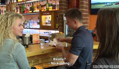 Two cute teens Angel Diamonds & Samantha B blow off a teen boy in public for good cash