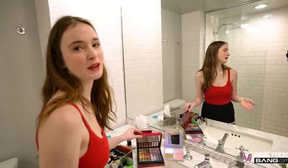 19-year-old teen Hazel Moore bounces on a throbbing dick