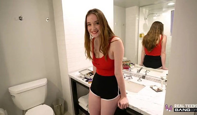 19-year-old teen Hazel Moore bounces on a throbbing dick