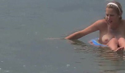 Nude teenage models show off their sexy bodies on the boat