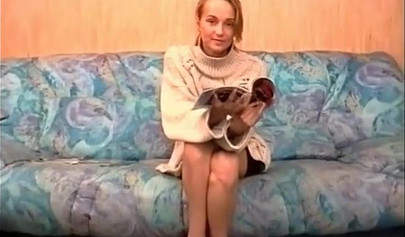 Adorable blonde teen gets interviewed and fucked at the casting