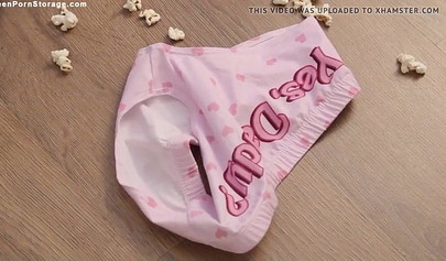 Petite teen skips dinner and goes straight to solo session