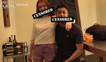 Redhead whore seduces the Latino guy in college