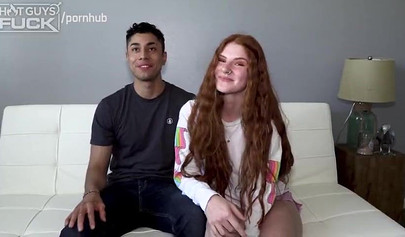 Redhead whore seduces the Latino guy in college