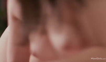 Beautiful Russian lesbian fingering and licking her girlfriend