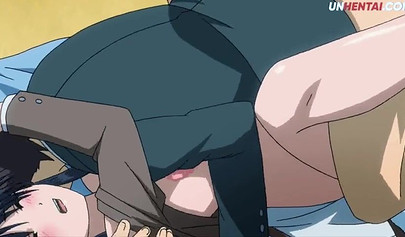 Gorgeous hentai schoolgirl with big tits gets pounded in missionary