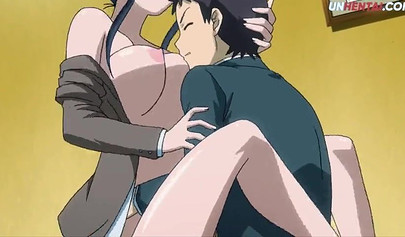 Gorgeous hentai schoolgirl with big tits gets pounded in missionary