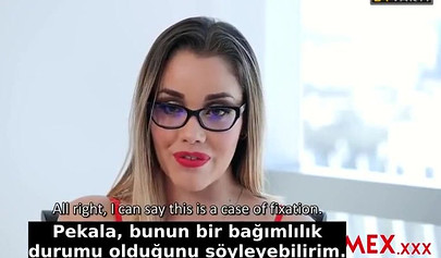 Stunning brunette stepmom squirting on stepson's big cock