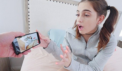 Gorgeous brunette Brooke Haze seduced and milked steprbro's cock