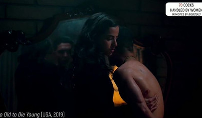 Stunning girls get cumshot after giving sloppy handjobs