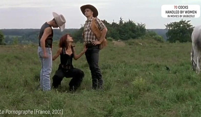 Stunning girls get cumshot after giving sloppy handjobs