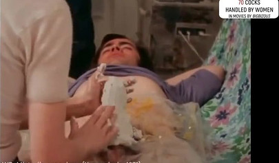 Stunning girls get cumshot after giving sloppy handjobs