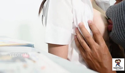 Horny Asian brunette got fucked and creampied hard