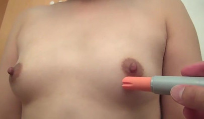 Asian hottie with nerdy glasses playing with kinky toys