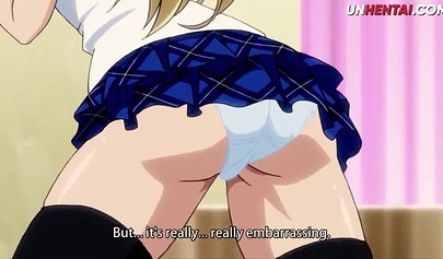 Busty blonde Hentai slut gets her hairy pussy destroyed