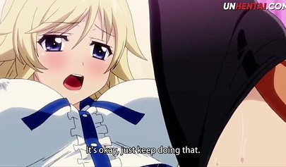 Busty blonde Hentai slut gets her hairy pussy destroyed