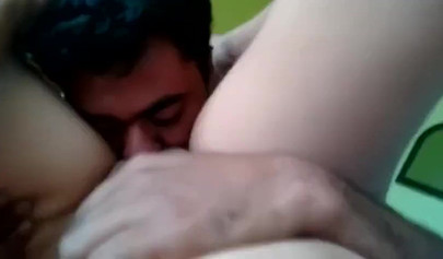 Indian chick with dark hair titty and pussy fucked