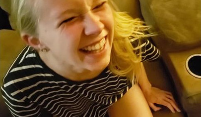 Tattooed blonde fooling around with her stepbrother pov