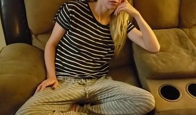 Tattooed blonde fooling around with her stepbrother pov