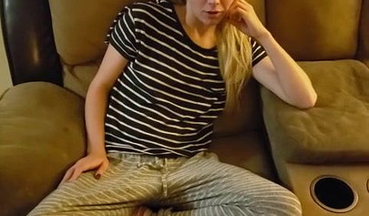 Tattooed blonde fooling around with her stepbrother pov