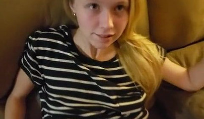 Tattooed blonde fooling around with her stepbrother pov