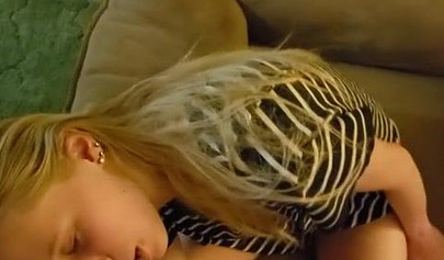 Tattooed blonde fooling around with her stepbrother pov