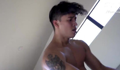 Tattooed slut with a petite body fucking a muscular stud