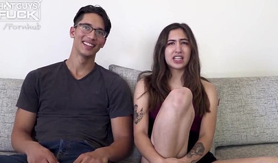 Tattooed slut with a petite body fucking a muscular stud