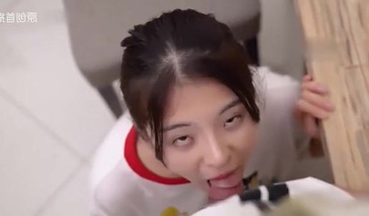 Asian teen with hairy pussy and big boobs screwed hard