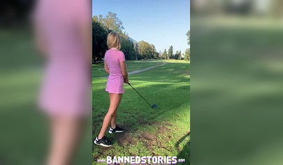 Busty bombshell Gabbie Carter fucked after playing golf
