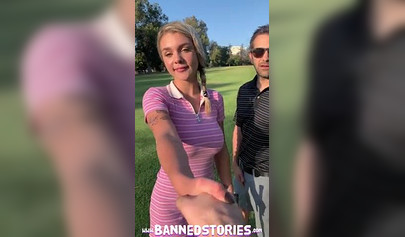 Busty bombshell Gabbie Carter fucked after playing golf