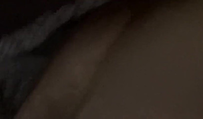 Curly brunette with small boobs spitroasted by multiple stiff rods