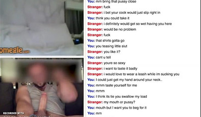 Young chick giving a handjob and masturbating on Omegle chat
