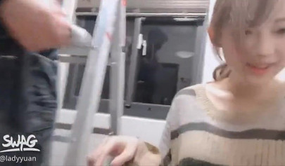 Asian teen with small boobs fucked doggystyle in a bathroom