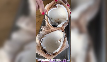 Tiny brunette Eliza Ibarra cumshot in public after hardcore fuck