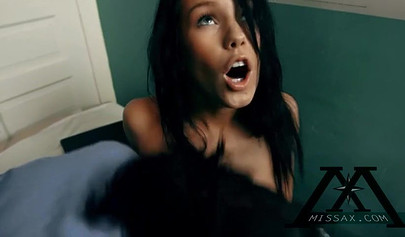 Naughty brunette lesbian Adriana Chechik fucking Megan Rain in missionary