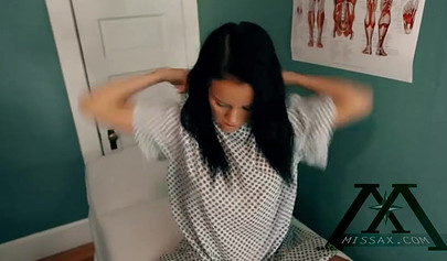 Naughty brunette lesbian Adriana Chechik fucking Megan Rain in missionary