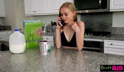 Slutty petite blonde Alicia Williams got cumshot after fucking her stepbrother