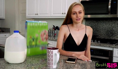 Slutty petite blonde Alicia Williams got cumshot after fucking her stepbrother